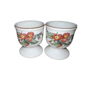 Villeroy & Boch Botanica Egg Cupon Footed Bottom 748964 Lot Of 2 Retired